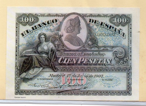 España billete del - billete, 1907